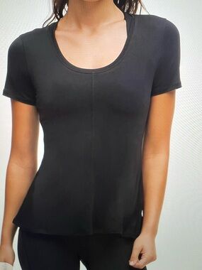 lululemon athletica Black Short Sleeve Scoop Neck Tee